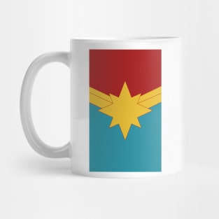 Gold Star with red and blue background Mug